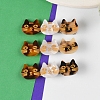 Cute Cat Cellulose Acetate(Resin) Alligator Hair Clips PW-WG98496-01-2