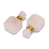 Natural Rose Quartz Perfume Bottle Pendants G-A026-10-02-2