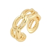 Rack Plating Brass Cuff Rings for Women RJEW-M028-64G-2