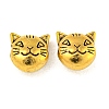 Tibetan Style Alloy Kitten Beads TIBEP-GC178-AG-RS-1