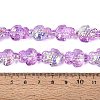 Electroplate Transparent Glass Beads Strands EGLA-N055-04A-07-4