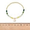 Clover Brass Charm Bracelets BJEW-JB13636-3