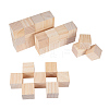 BENECREAT Solid Cube Wooden Block DIY-BC0010-04-1