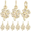18Pcs Brass Micro Pave Cubic Zirconia Charms ZIRC-BBC0003-42-1
