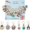12Pcs 6 Colors Alloy Enamel Cat Charm Locking Stitch Markers HJEW-PH01531-1