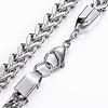 304 Stainless Steel Wheat Chain Necklaces NJEW-H445-10P-2
