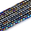 AB Color Plated Opaque Glass Beads Strands GLAA-T026-2x4mm-P01-1