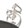 Textured Rhombus 304 Stainless Steel Finger Ring for Women RJEW-L126-09B-P-2