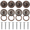 8Pcs Flower Zinc Alloy Cabinet Handles AJEW-FH0006-30A-1