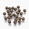 Tibetan Style Faceted Round Alloy Spacer Beads TIBEB-Q061-13AB-NR-1