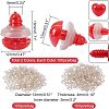  2Bags 2 Colors Heart Plastic Craft Nose DIY-NB0006-26-2