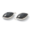 Natural Obsidian Pendants G-B009-01P-E-2