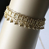 Alloy Round Bead Tassel Anklets for Women FS-WG4554C-01-2