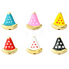 6Pcs 6 Colors Rack Plating Brass Beads KK-CJ0002-60-1