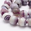Faceted Natural Agate Beads Strands G-F344-27-3