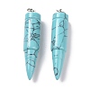Synthetic Turquoise Pointed Pendants G-D850-12-2