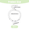 2Pcs Plastic Imitation Pearl Rice Beaded Anklets AJEW-CA0004-76S-2