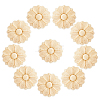12Pcs Wood Timber Carved Onlay Applique AJEW-FH0007-93A-1