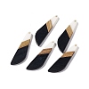 Opaque Resin & Walnut Wood Big Pendants RESI-M027-07I-3