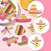 12Pcs 6 Styles Rainbow Color Printed Acrylic Pendants Sets OACR-FS0002-10-2