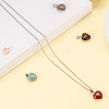 12Pcs 6 Style Natural Gemstone Pendants G-LS0002-10-7