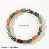 Column Natural African Turquoise(Jasper) & Red Aventurine & Flower Amazonite & Lava Rock Beads Stretch Bracelets for Men Women WC4994-4