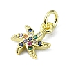 Brass Micro Pave Colorful Cubic Zirconia Pendants KK-H475-19G-02-2