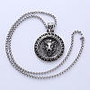 Vintage Viking Lion Head 304 Stainless Steel Pendant Punk Jewelry Necklaces for Men CL9134-5