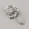 Rhinestone Peacock Brooch Pin JEWB-WH0030-26P-2