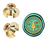 Wax Seal Brass Stamp Head AJEW-WH0209-440-1