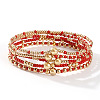 Gold Beaded Friendship Bracelet Set Handmade Stacking Jewelry for Women TB4137-3-1