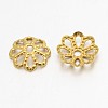Filigree Multi-Petal Brass Bead Caps KK-N0088-07G-01-1