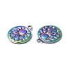 Ion Plating(IP) 304 Stainless Steel Pendant Cabochon Settings STAS-G278-01MC-3
