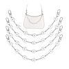 4Pcs Flower Alloy Enamel Alloy Bag Decorative Chains PURS-PH0001-30-6