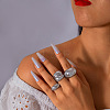 3Pcs Alloy Finger Rings Sets WG7802C-08-1