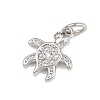 Brass Micro Pave Cubic Zirconia Pendants KK-A269-04E-P-2