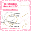 12Pcs 2 Colors 304 Stainless Steel Paperclip Chains Bracelets for Men Women BJEW-SC0001-62-2