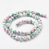 Synthetic Ocean White Jade Bead Strands G-J350-8mm-06-2