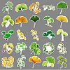 50Pcs Ginkgo Leaf PVC Sticker PW-WG26859-01-5