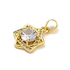 Rack Plating Brass Micro Pave Cubic Zirconia Pendants KK-G513-22G-2