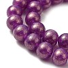 Spray Painted Glass Round Bead Strands DGLA-Q015-8mm-38-4