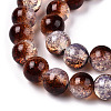Transparent Crackle Baking Paint Glass Beads X1-DGLA-T003-01C-16-3