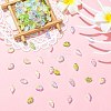100Pcs 5 Colors Electroplate Handmade Lampwork Beads LAMP-CJ0002-94-5