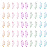 175G 5 Colors Baking Paint Transparent Glass Pendants DGLA-TA0001-40-2