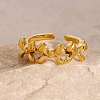 304 Stainless Steel Open Cuff Rings RJEW-C124-01G-1