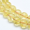 Natural Citrine Beads Strands G-E483-13-6mm-3