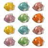 12Pcs 6 Colors Handmade Printed Porcelain Beads PORC-CJ0001-35-1