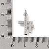 Brass Micro Pave Clear Cubic Zirconia Pendants CU-CBA9883-05D-P-3