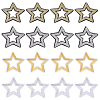 16Pcs 4 Colors Polyester and Plastic Embroidery Lace Appliques DIY-GA0007-40-1