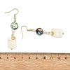 Natural Abalone Shell/Paua Shell & Natural Trochid Shell/Trochus Shell Dangle Earring for Women EJEW-JE07401-6